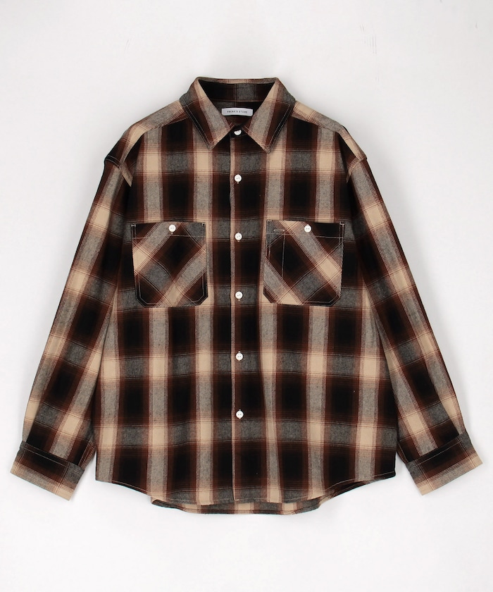 チェック フランネル ワークシャツ