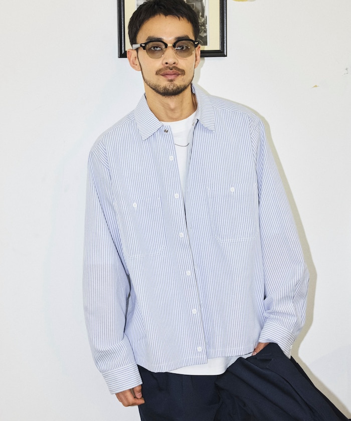 FREAK'S STOREの別注 オックスフォード クロップド ロングスリーブ ワークシャツ