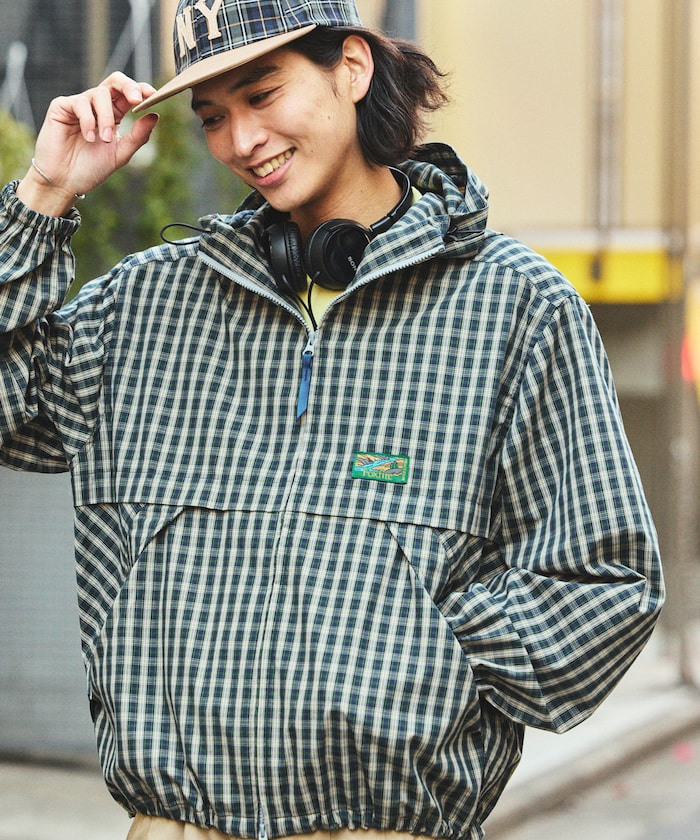 FREAK'S STOREの別注 チェック フード ジップシャツジャケット