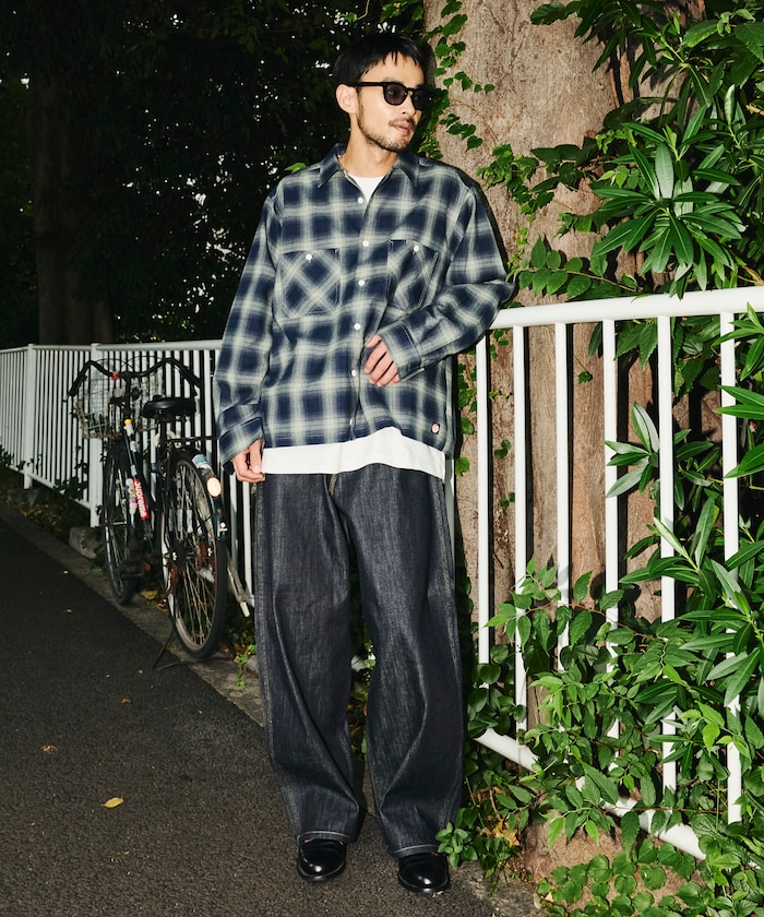 RED KAP × FREAK'S STORE 別注 短版法蘭絨長袖工作襯衫