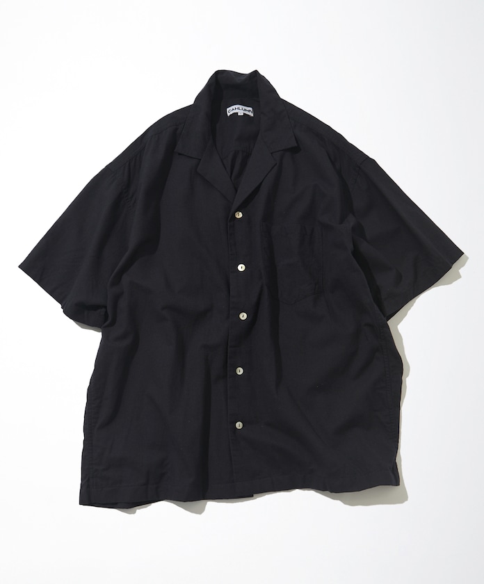 Cotton Linen Open Collar Shirt