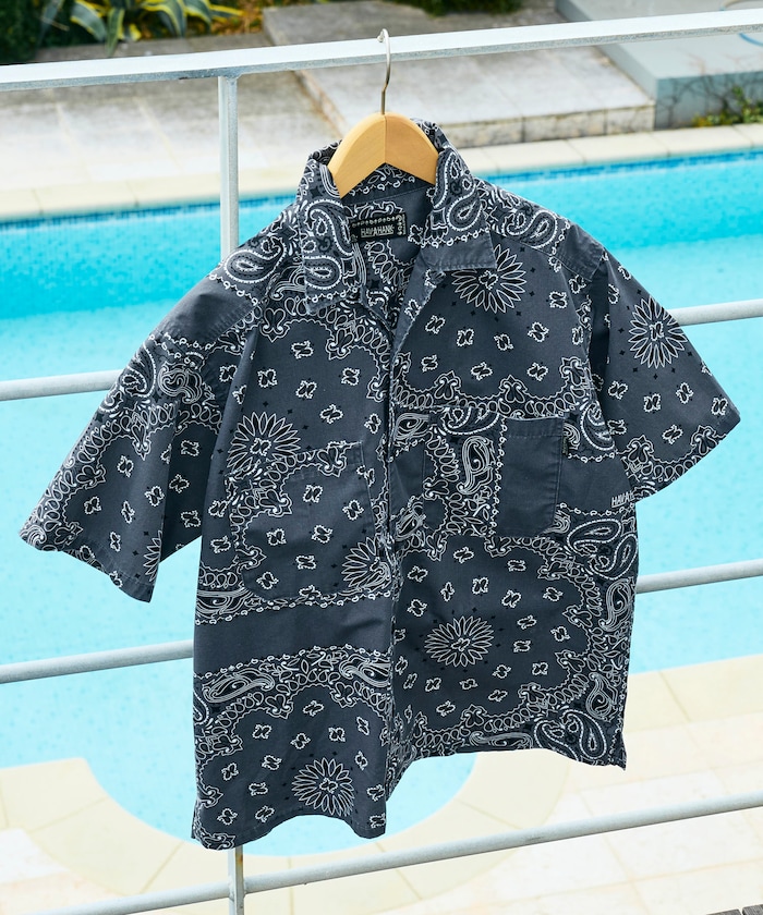 HAV-A-HANK×FREAK'S STORE/ハバハンク 別注 バンダナ柄 S/Sオープンカラーシャツ