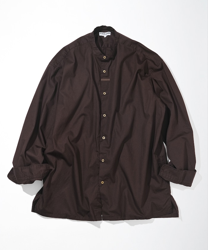 Broadcloth Band Collar Shirt