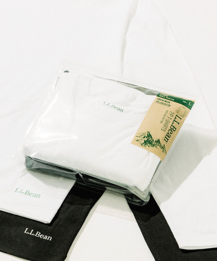 別注 2P クルーネック ロングスリーブ Teeセット ホワイト/ブラック