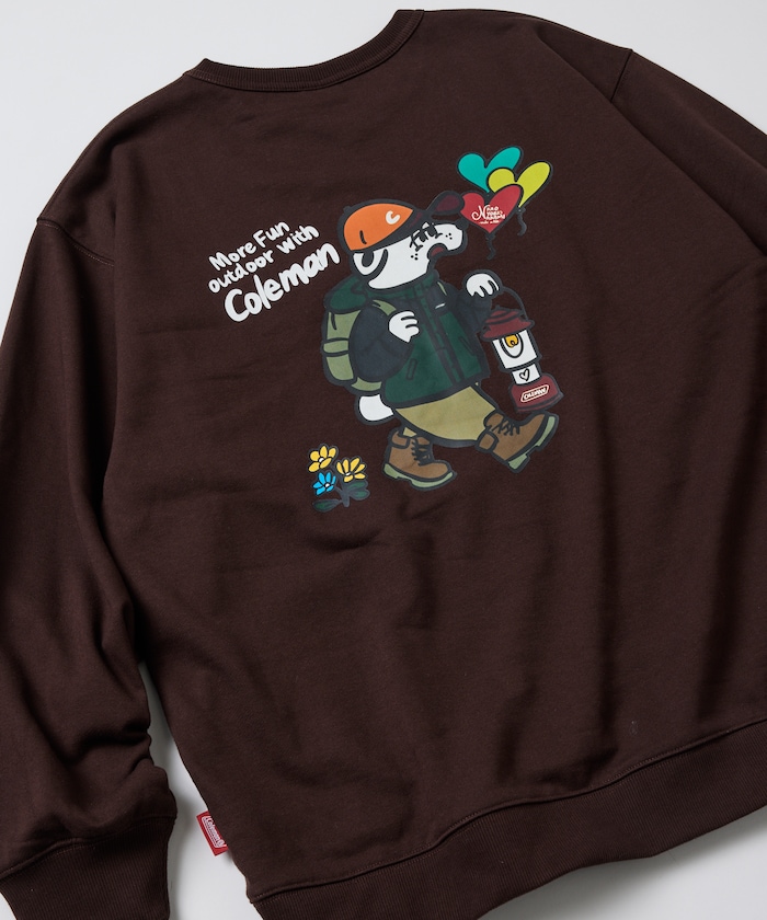 Coleman × kaoyorinakami 別注 ベア― バックプリント クルーネックスウェット