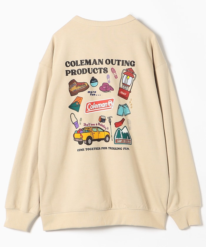 Coleman × FREAK'S STORE 別注 トレッキンググッズ クルーネック スウェット
