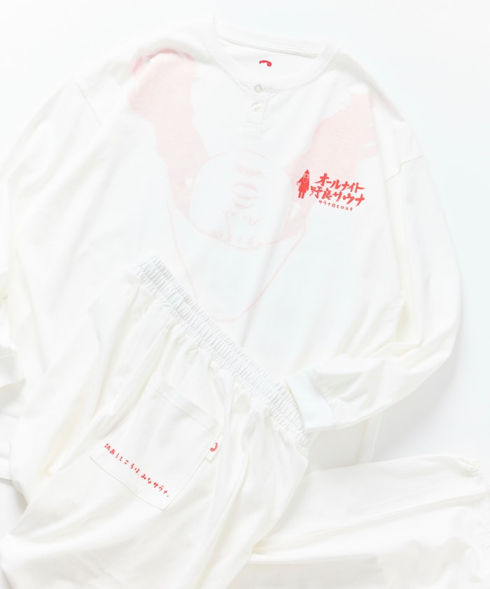 別注 KANNAIGI × サウナ田ヒロユキ プリント ロングスリーブセットアップ【クリエイターズ・ファイル】