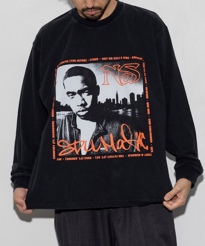 【EXCLUSIVE】 Nas front print L/S Tee