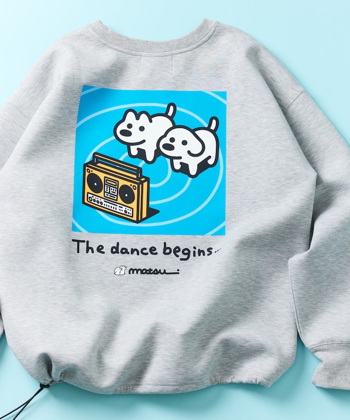 matsui×FREAK'S STORE 別注「dancing」ドローコード バックプリント クルーネックスウェット