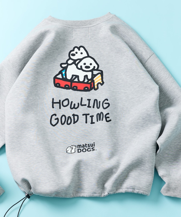 matsui×FREAK'S STORE 別注「トラベル」ドローコード バックプリント クルーネックスウェット