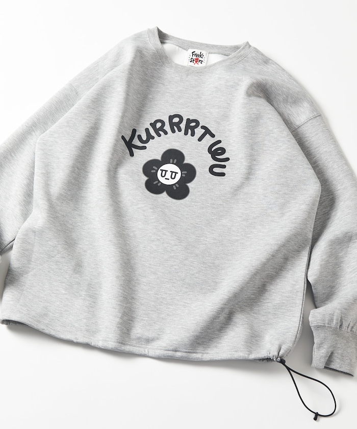 Kurt Wu × FREAK'S STORE ロゴプリント クルーネック スウェット