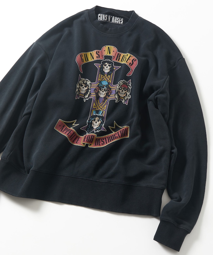 【EXCLUSIVE】GUNS N ROSES ガンズ アンド ローゼス フロントプリント スウェット