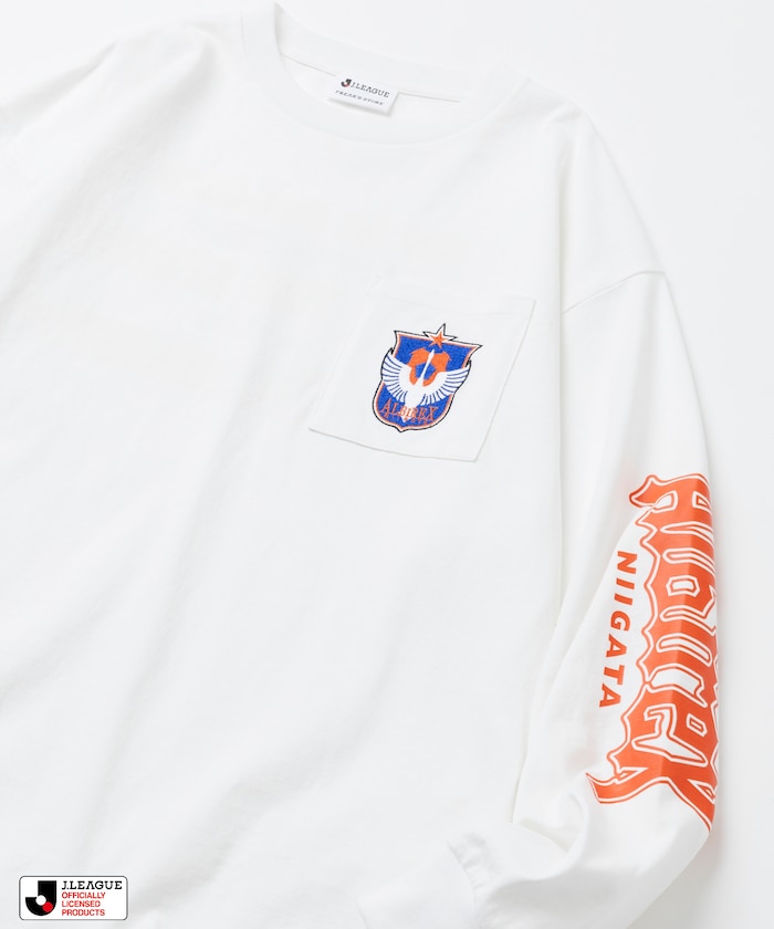 J.LEAGUE × FREAK’S STORE 別注 SUPPORTERS LONG SLEEVE TEE【アルビレックス新潟】