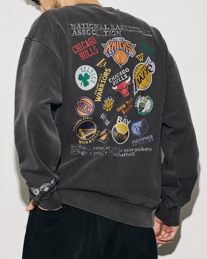 NBA × FREAK'S STORE 別注 ランダムチーム バックロゴ クルーネックスウェット
