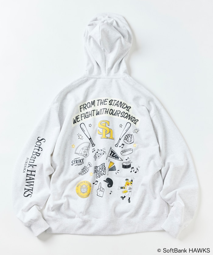 【10月9日12:00販売開始】 FREAK'S STORE BASEBALL UNION 福岡ソフトバンクホークスZIP HOODIE