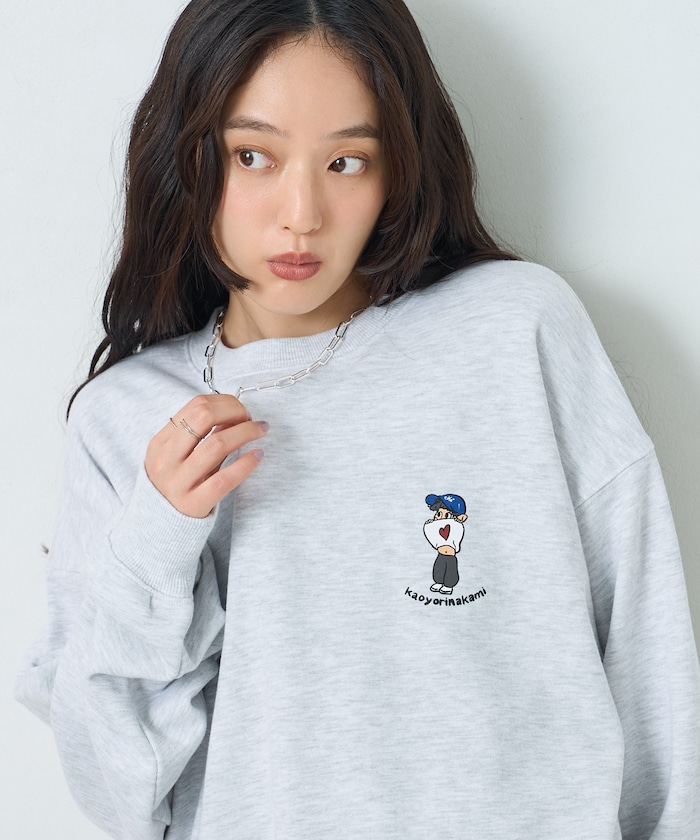 kaoyorinakami × FREAK'S STORE 別注 ヘソダシボーイ クルーネックスウェット