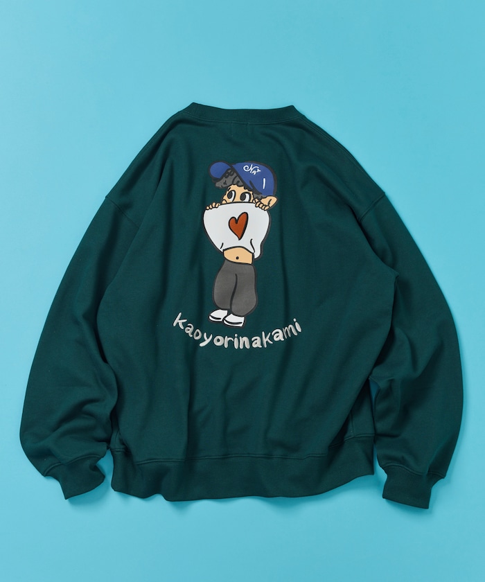 kaoyorinakami × FREAK'S STORE 別注 ヘソダシボーイ クルーネックスウェット
