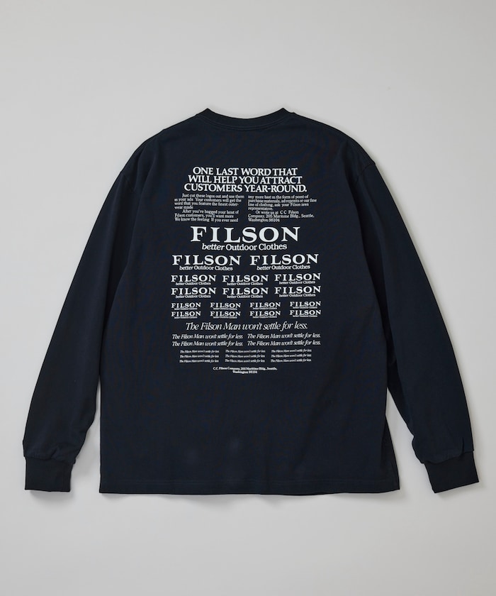 【10月30日12:00販売開始】FILSON'S POLICY LOGO L/S TEE