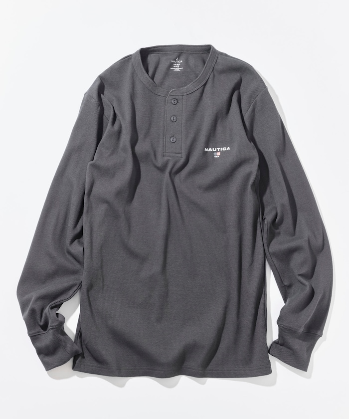 Essential タイトフィット L/S ヘンリーネックTシャツ