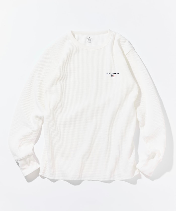 Essential タイトフィット L/S クルーネック ワッフルTシャツ