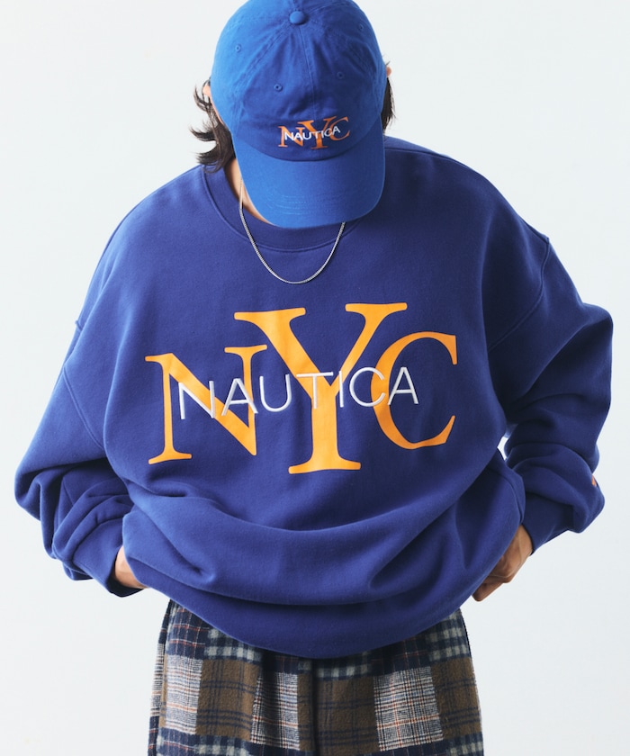 リラックスフィット NYCロゴ クルーネックスウェット