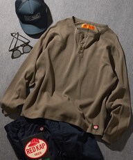 別注 サーマル ヘンリーネック ロングスリーブ Tシャツのスタッフ 