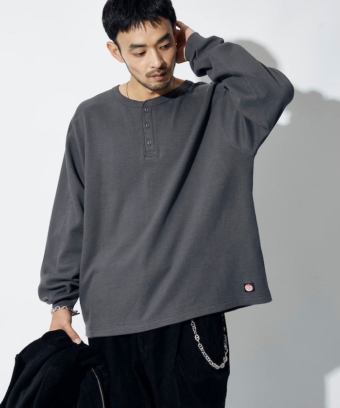 RED KAP × FREAK'S STORE 別注 ヘンリーネック ロングスリーブ サーマル Tシャツ