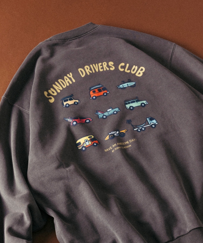 In Side Out Sunday Drivers Club SWT/インサイドアウト サンデー ドライバーズクラブ スウェット
