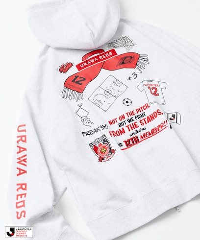 J.LEAGUE × FREAK’S STORE 別注SUPPORTERS ZIP HOODIE【浦和レッズ】
