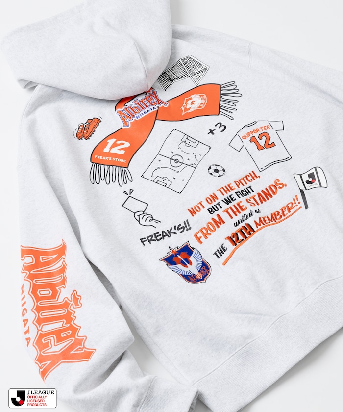 J.LEAGUE × FREAK’S STORE 別注SUPPORTERS ZIP HOODIE【アルビレックス新潟】