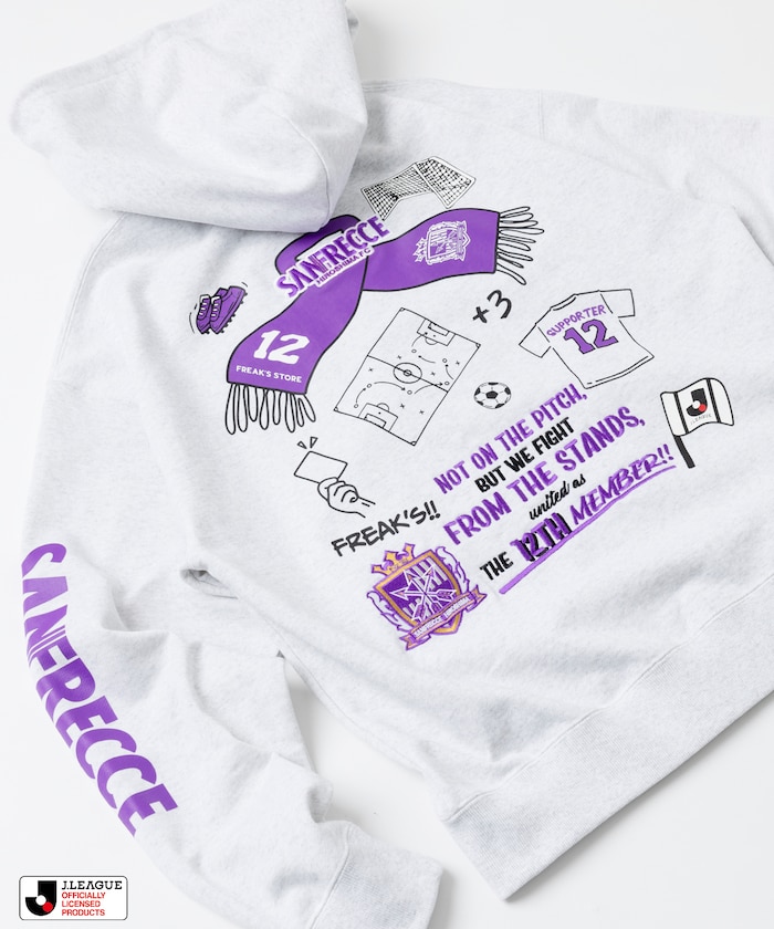 J.LEAGUE × FREAK’S STORE 別注SUPPORTERS ZIP HOODIE【サンフレッチェ広島】