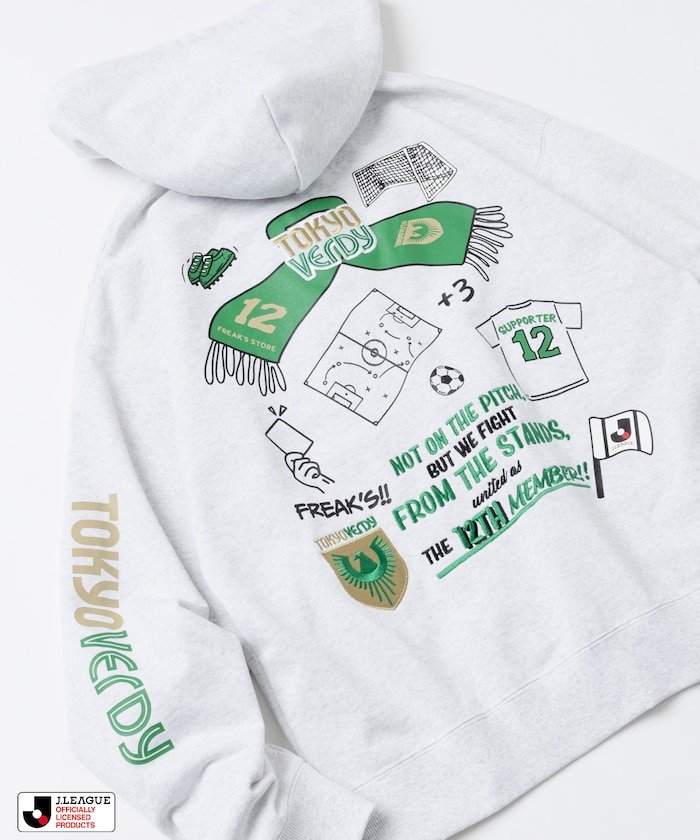 J.LEAGUE × FREAK’S STORE 別注SUPPORTERS ZIP HOODIE【東京ヴェルディ】