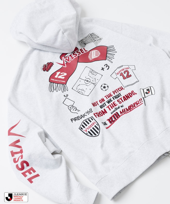 J.LEAGUE × FREAK’S STORE 別注SUPPORTERS ZIP HOODIE【ヴィッセル神戸】