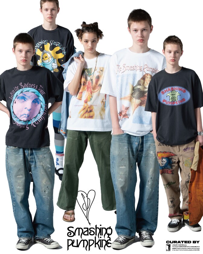 その他/SMASHING PUMPKINS UNIVERSE クルーネックバンドTシャツ