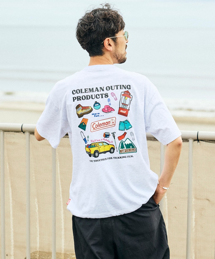 Coleman × FREAK'S STORE / コールマン 別注 Trekking Goods バックプリント スピンドルTシャツ