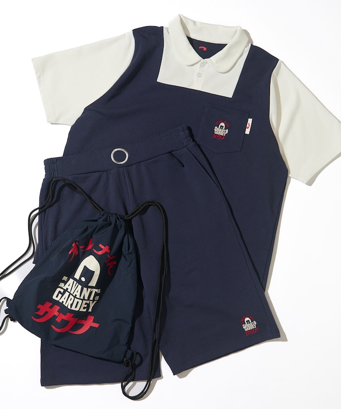 【6月26日 12:00販売開始】アバンギャルディ×SAUVENIR×FREAK'S STORE 別注 オールナイトサウナ KANNAIGI 制服TEE＆パンツ＆ナップサック セット[裏毛]