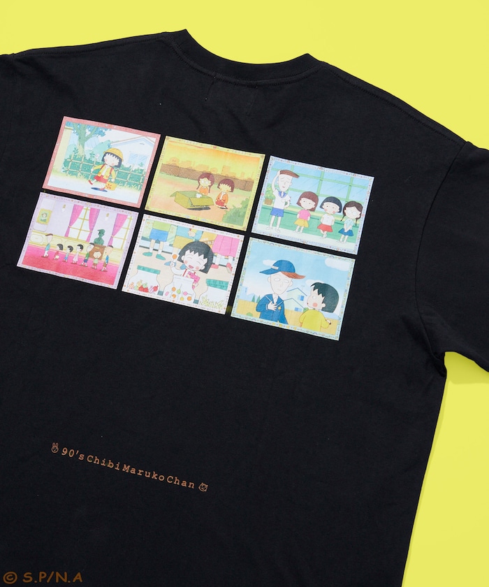 【7月18日12:00発売】別注 90's ちびまる子ちゃん レトログラフィック バックプリント クルーネックTシャツ