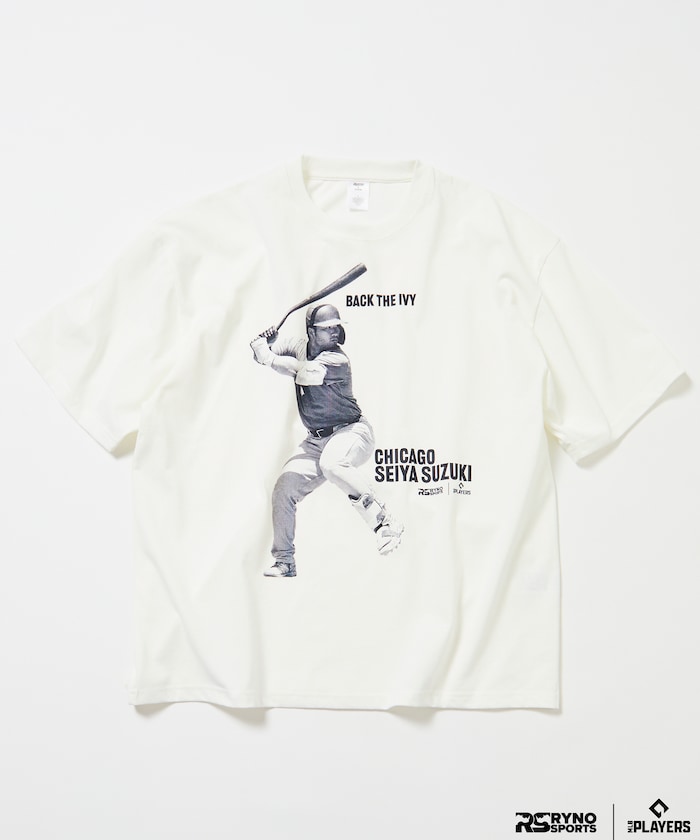 【3月5日12:00発売】MLB PLAYERS× RYNO SPORTS ×FREAK’S STORE 別注 【SUZUKI】WIDE SHOT PHOTO TEE