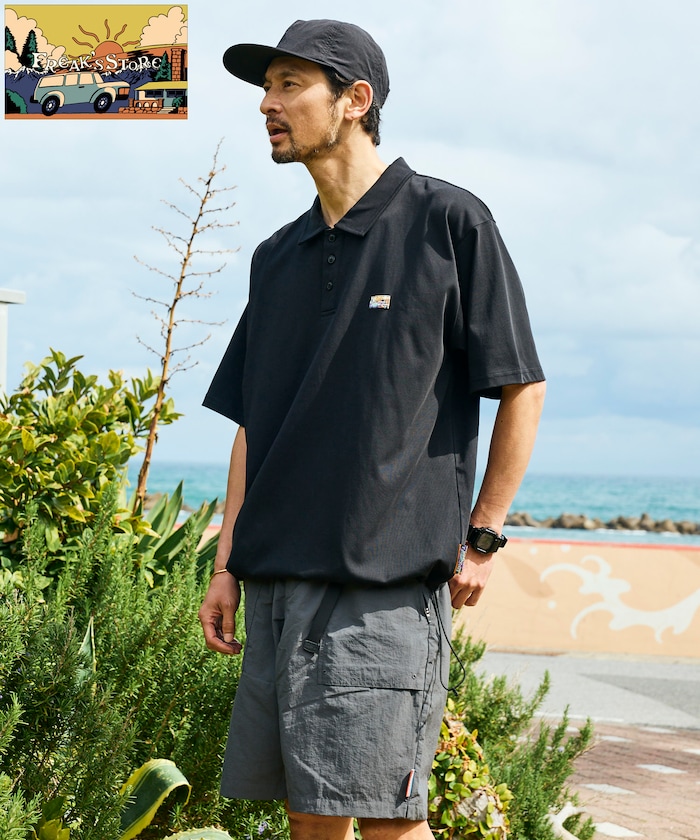 FREAK'S STORE for BEACH & FES リラックスフィット ワンポイントロゴ スピンドル ポロシャツ