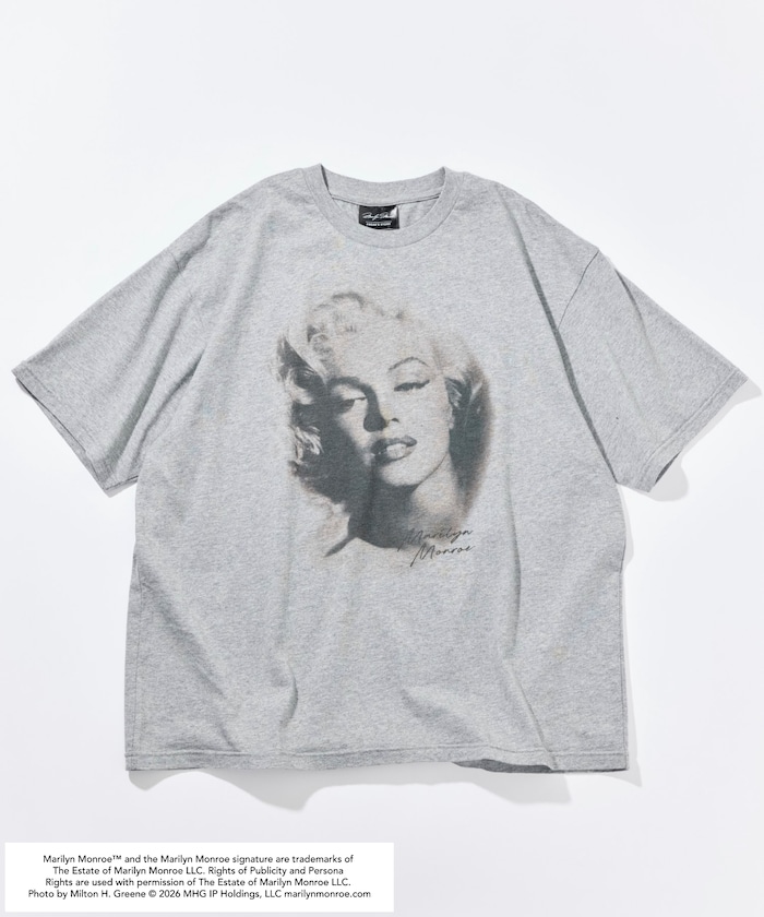 マリリンモンロー フェイスクラック フォト Tシャツ