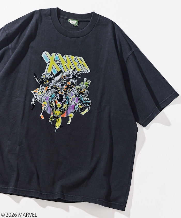 MARVEL/マーベル X-MEN クルーネックTシャツ / 静電フロッキー加工