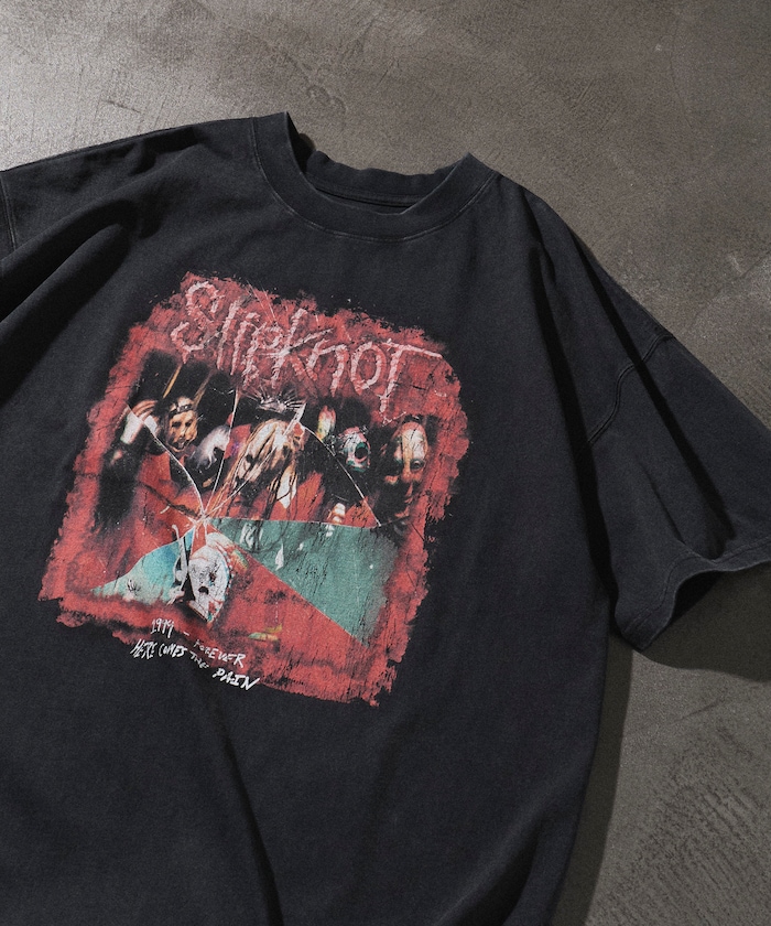 【EXCLUSIVE】ヴィンテージライク Slipknot バックプリントTシャツ / スリップノット