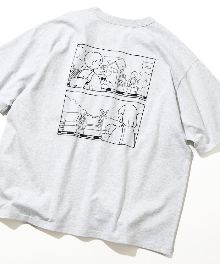 tombonia/トムボニア バックプリント クルーネックTシャツ/Boy Meets Girl