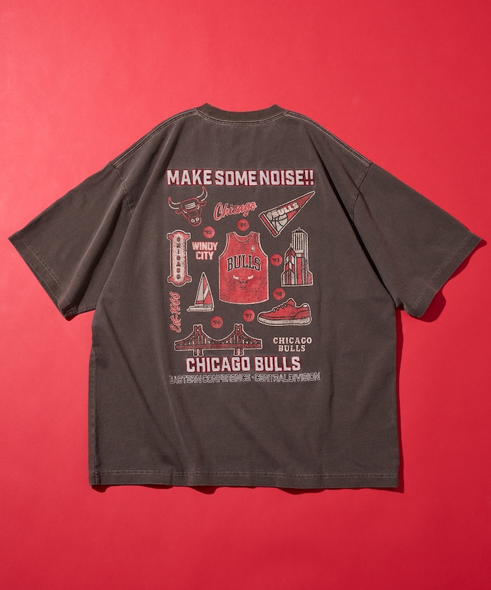 NBA × FREAK'S STORE 別注 チームイラスト グラフィックバックプリント クルーネックTシャツ