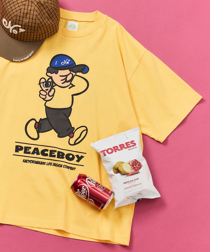 【5月22日 12:00販売開始】kaoyorinakami × FREAK'S STORE/カオヨリナカミ 別注  ピースボーイ Tee