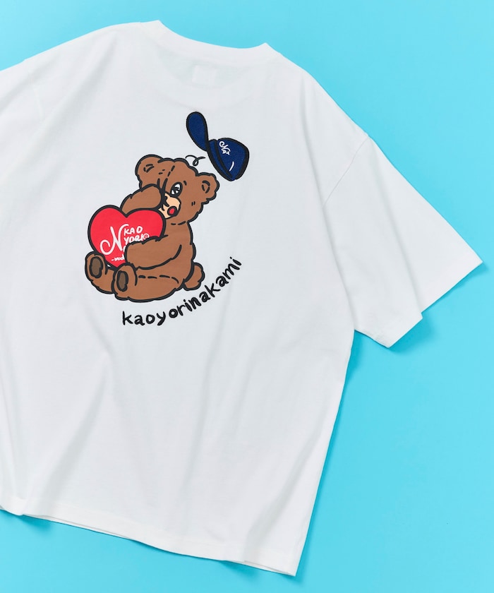 【5月22日 12:00販売開始】kaoyorinakami × FREAK'S STORE/カオヨリナカミ 別注 スワリパンチベア Tee