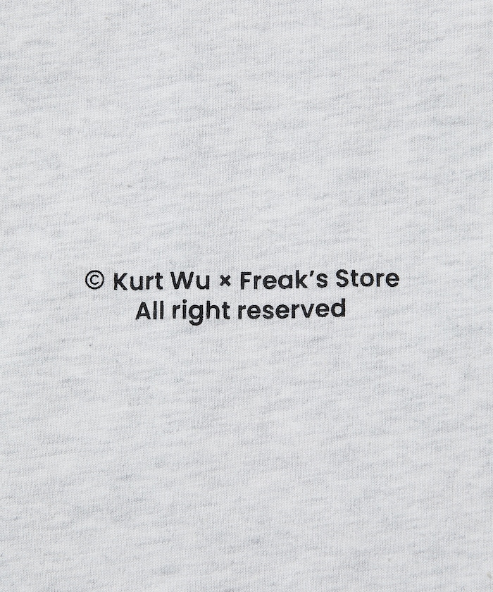 Kurt Wu/heartbroken バックプリント クルーネックTシャツ