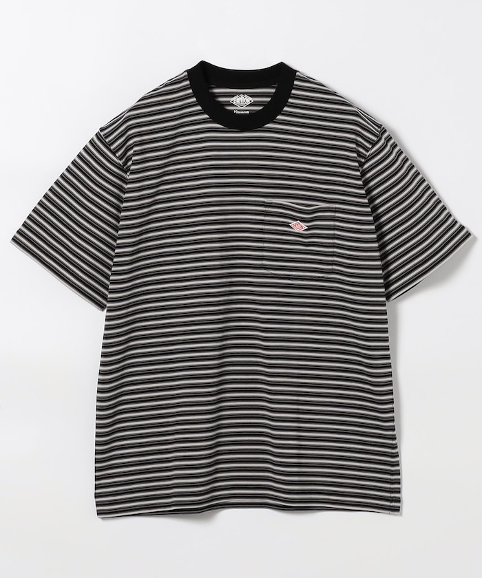 Men's Short Sleeve Pocket T-shirt Stripe / ショートスリーブ ポケットTシャツ ストライプ