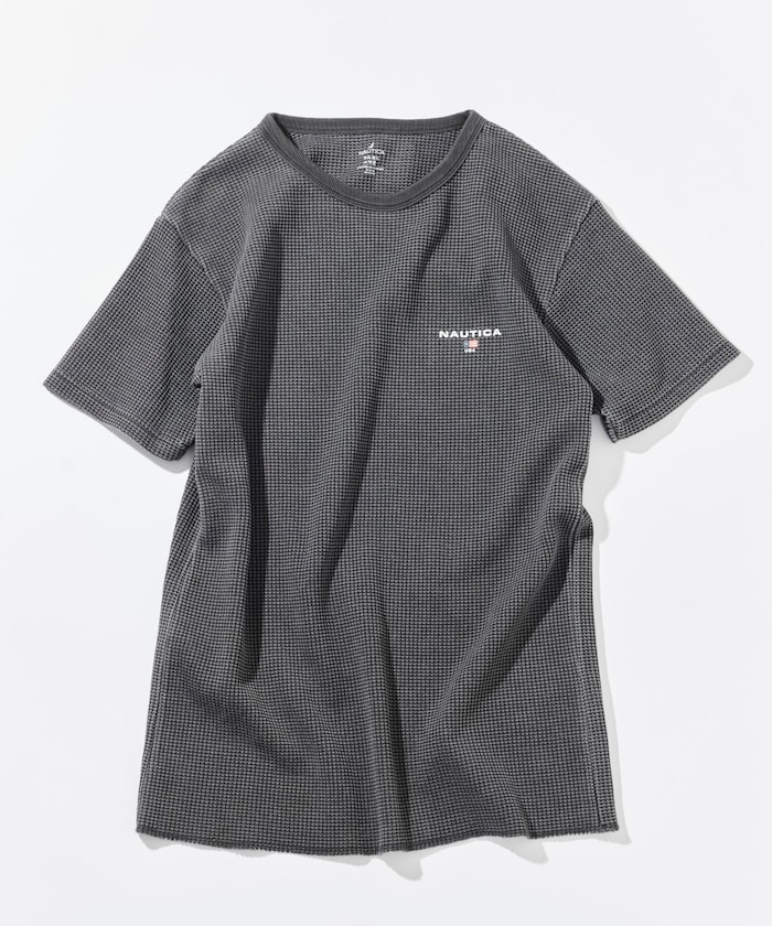 NAUTICA/Essentials タイトフィット S/S クルーネック ワッフル
