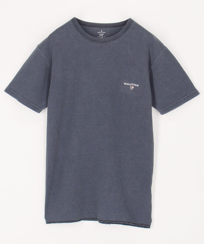 NAUTICA/Essentials タイトフィット S/S クルーネック ワッフル